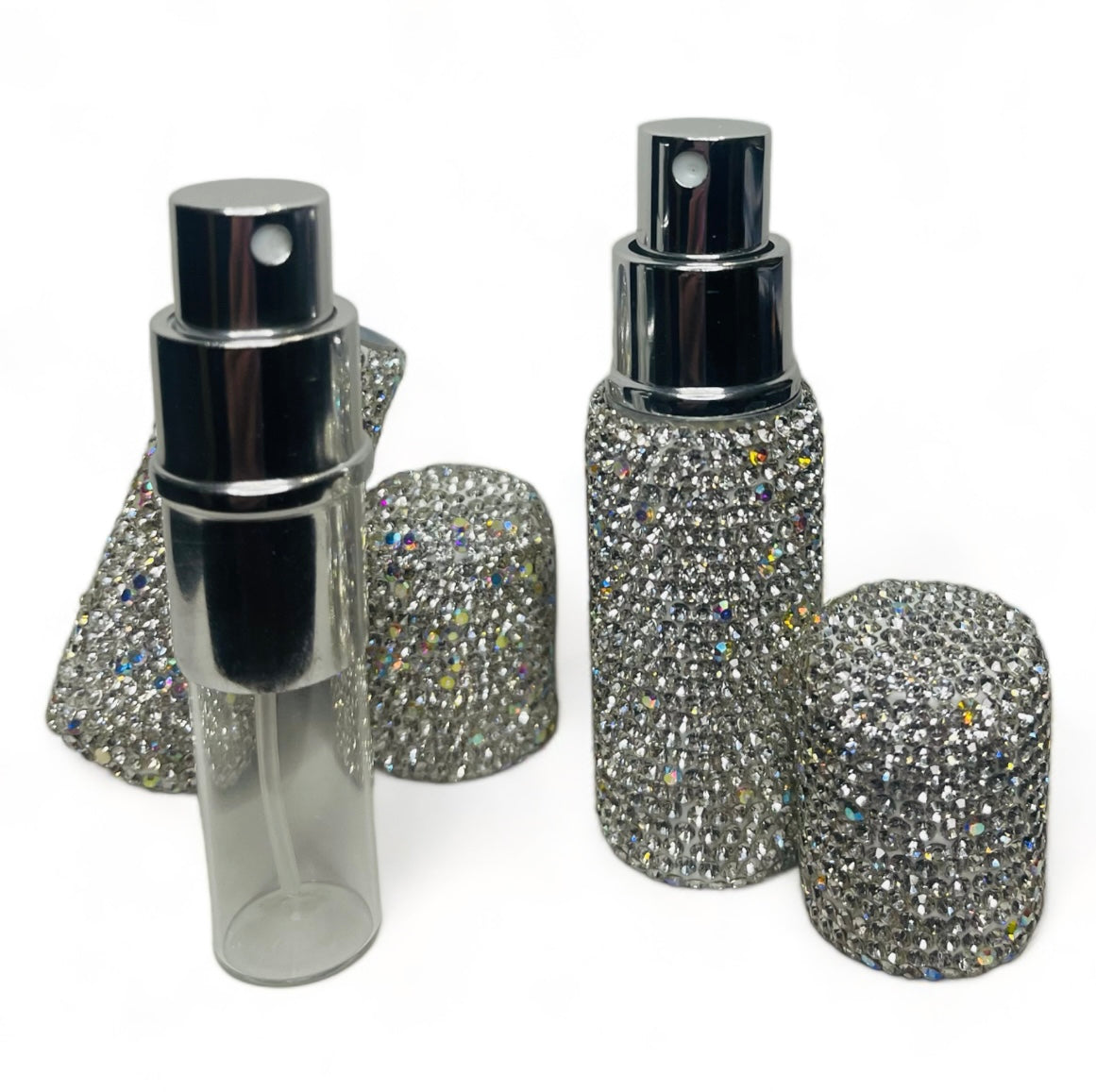 Rhinestone travel size perfume bottle