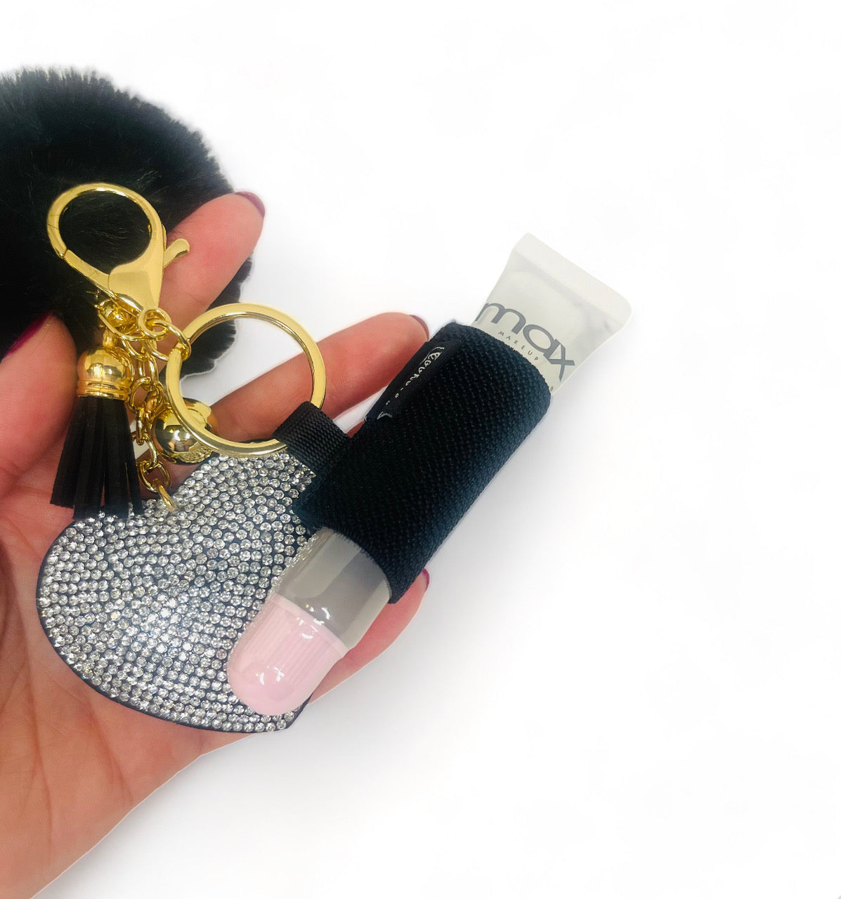 Rhinestone keychain (mystery gloss included)