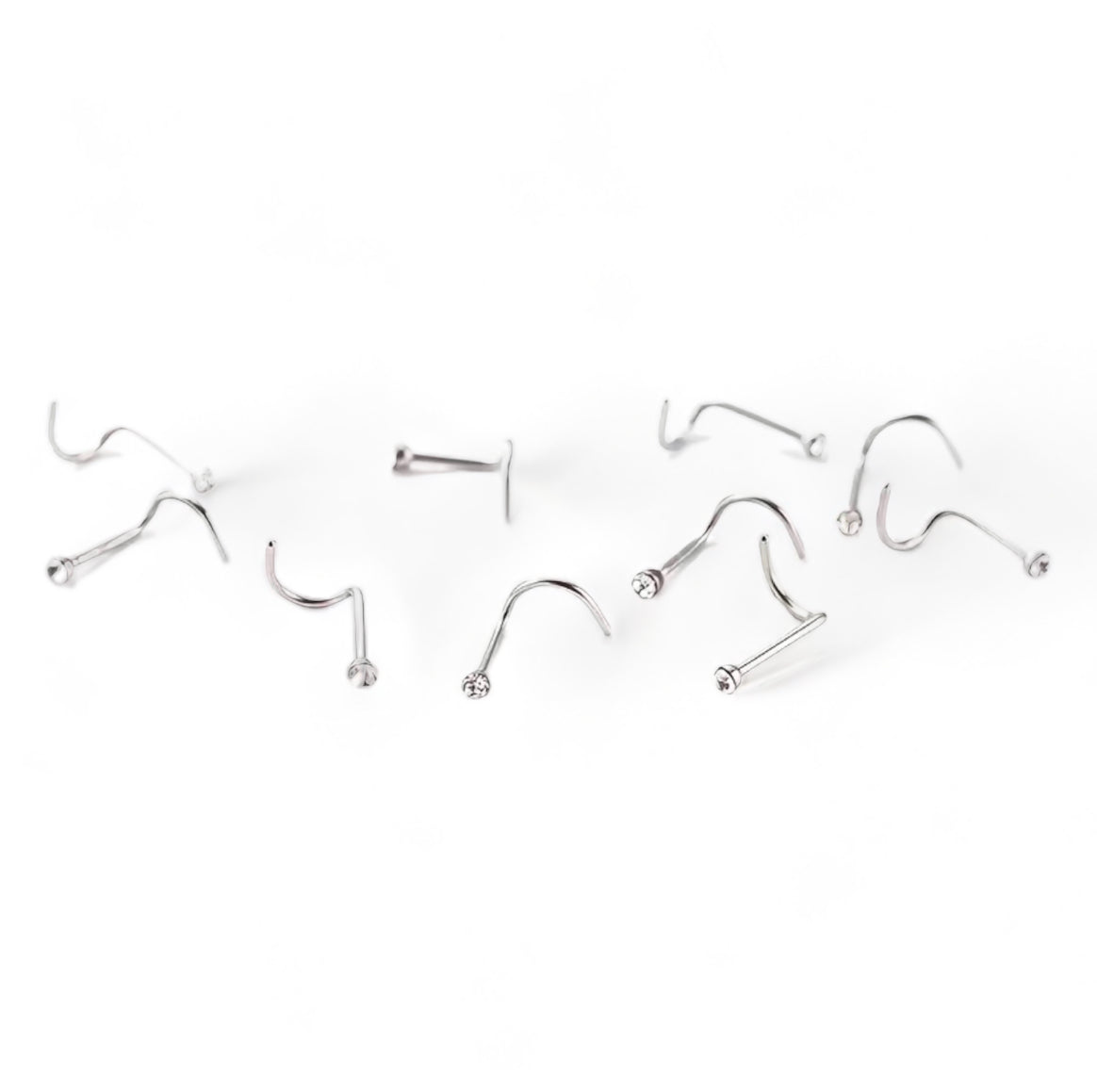 Screw back nose rings 5x$1